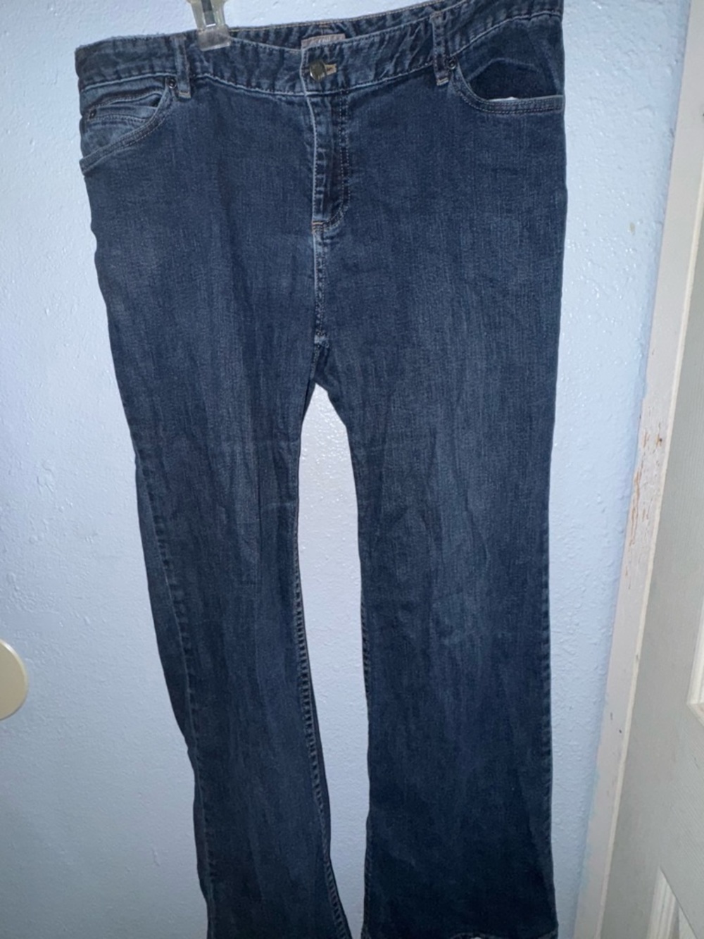 J. Jill Women's Low Rise Straight-Leg Dark Blue Denim Jeans